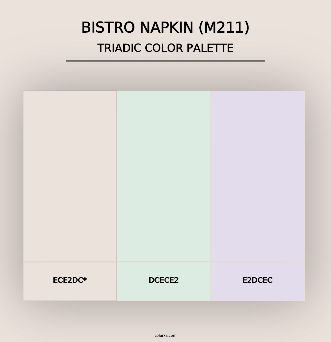 Bistro Napkin (M211) - Triadic Color Palette