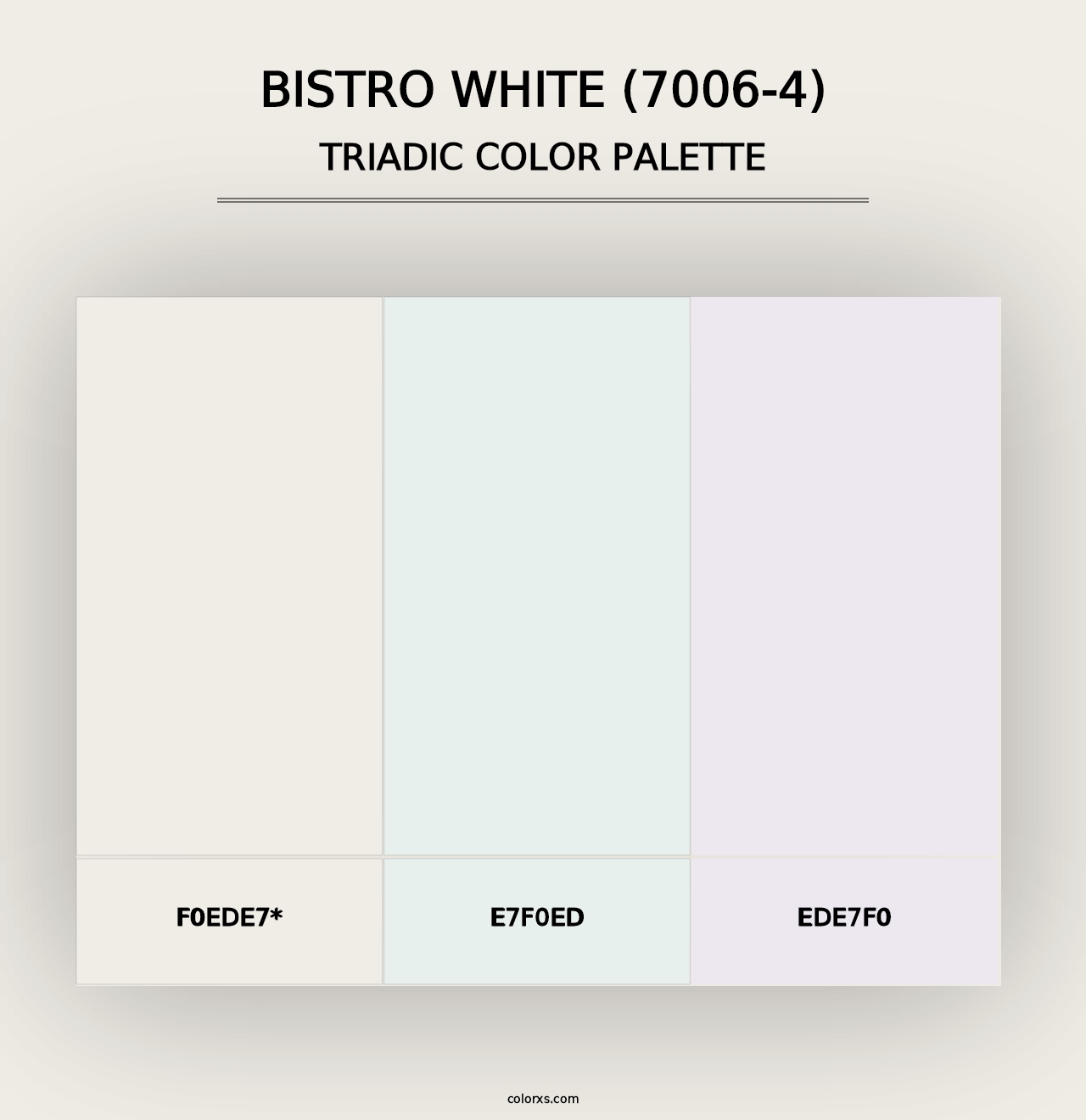 Bistro White (7006-4) - Triadic Color Palette