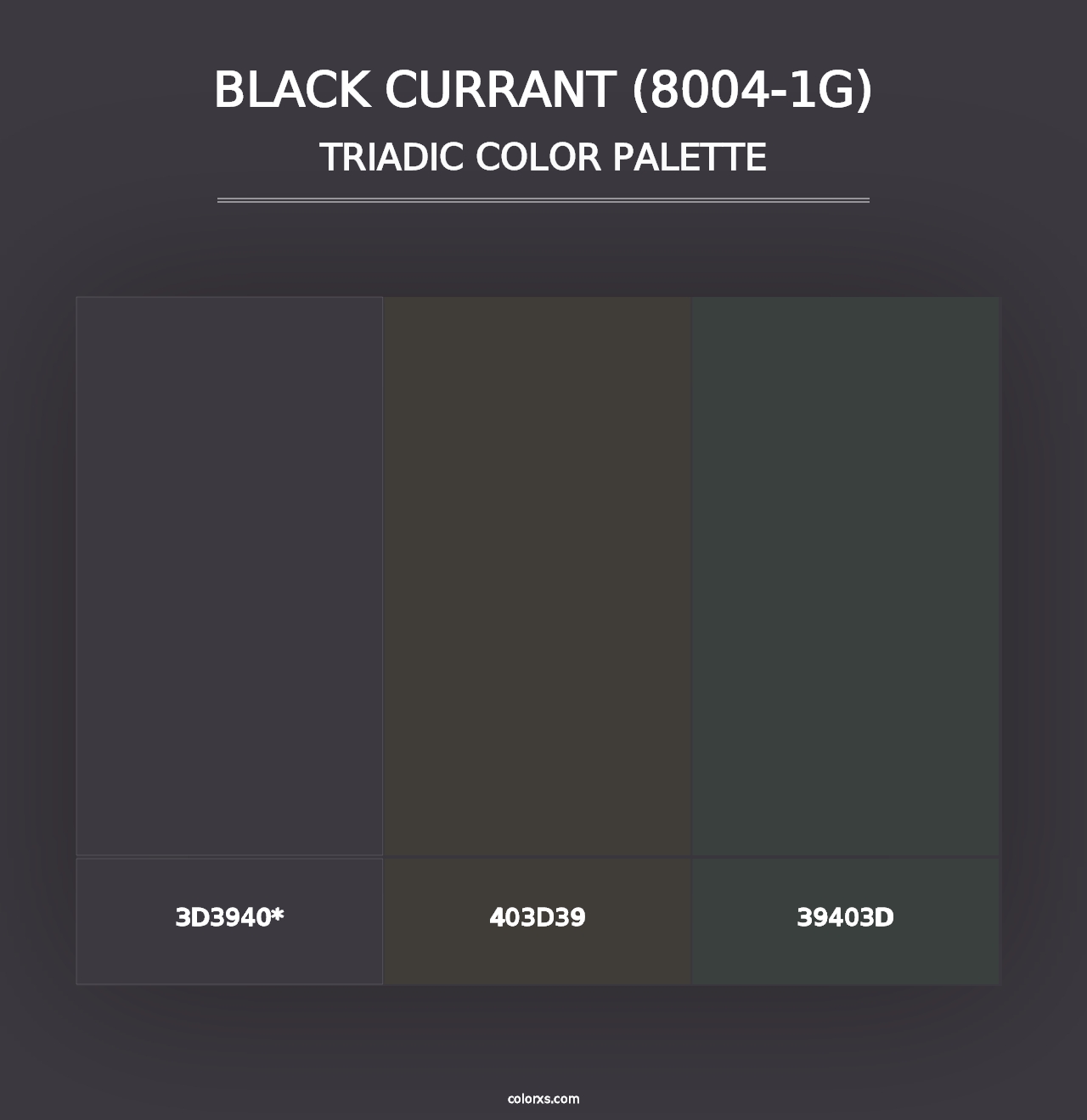 Black Currant (8004-1G) - Triadic Color Palette