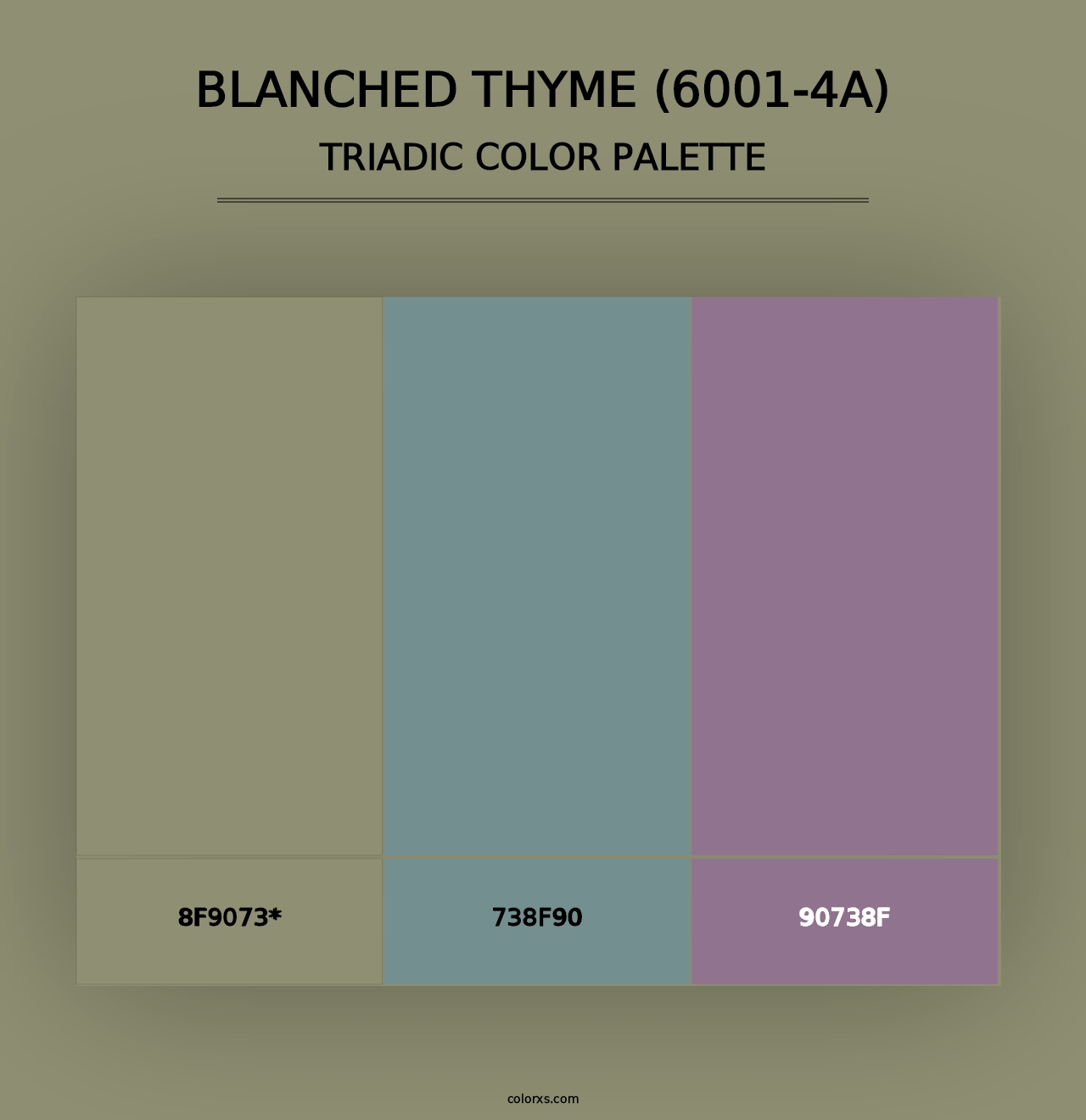 Blanched Thyme (6001-4A) - Triadic Color Palette