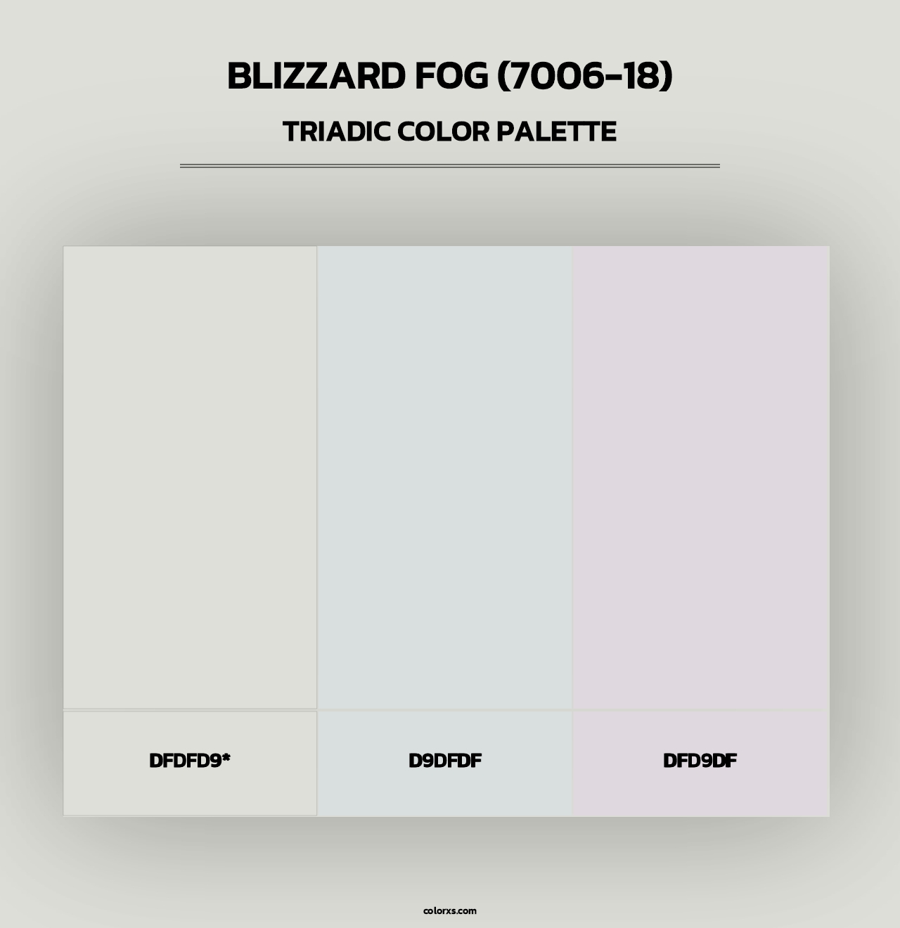 Blizzard Fog (7006-18) - Triadic Color Palette