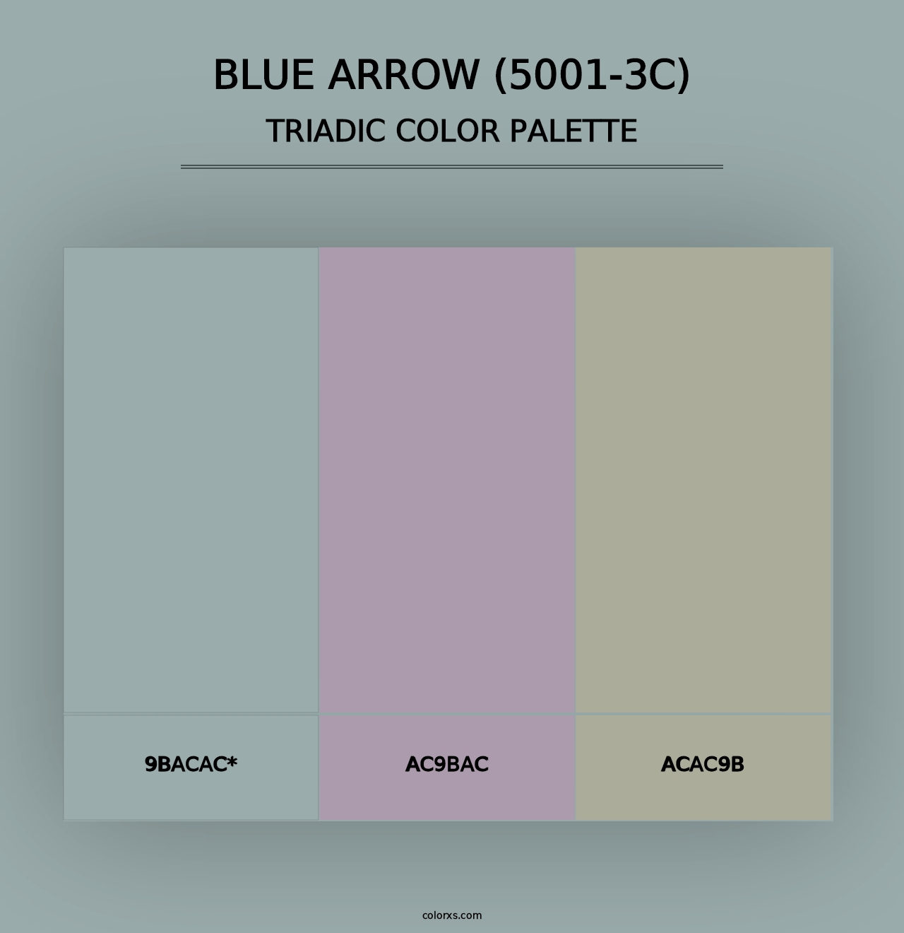 Blue Arrow (5001-3C) - Triadic Color Palette