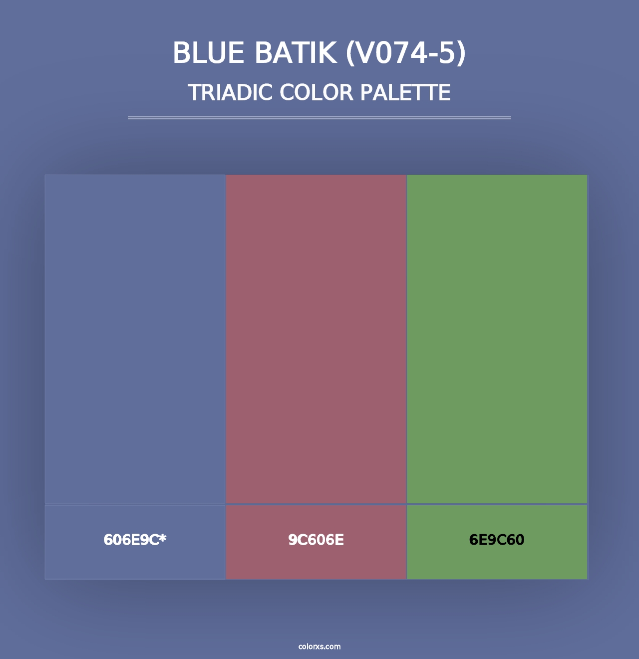 Blue Batik (V074-5) - Triadic Color Palette