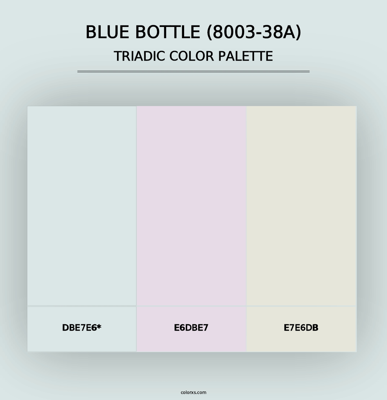 Blue Bottle (8003-38A) - Triadic Color Palette