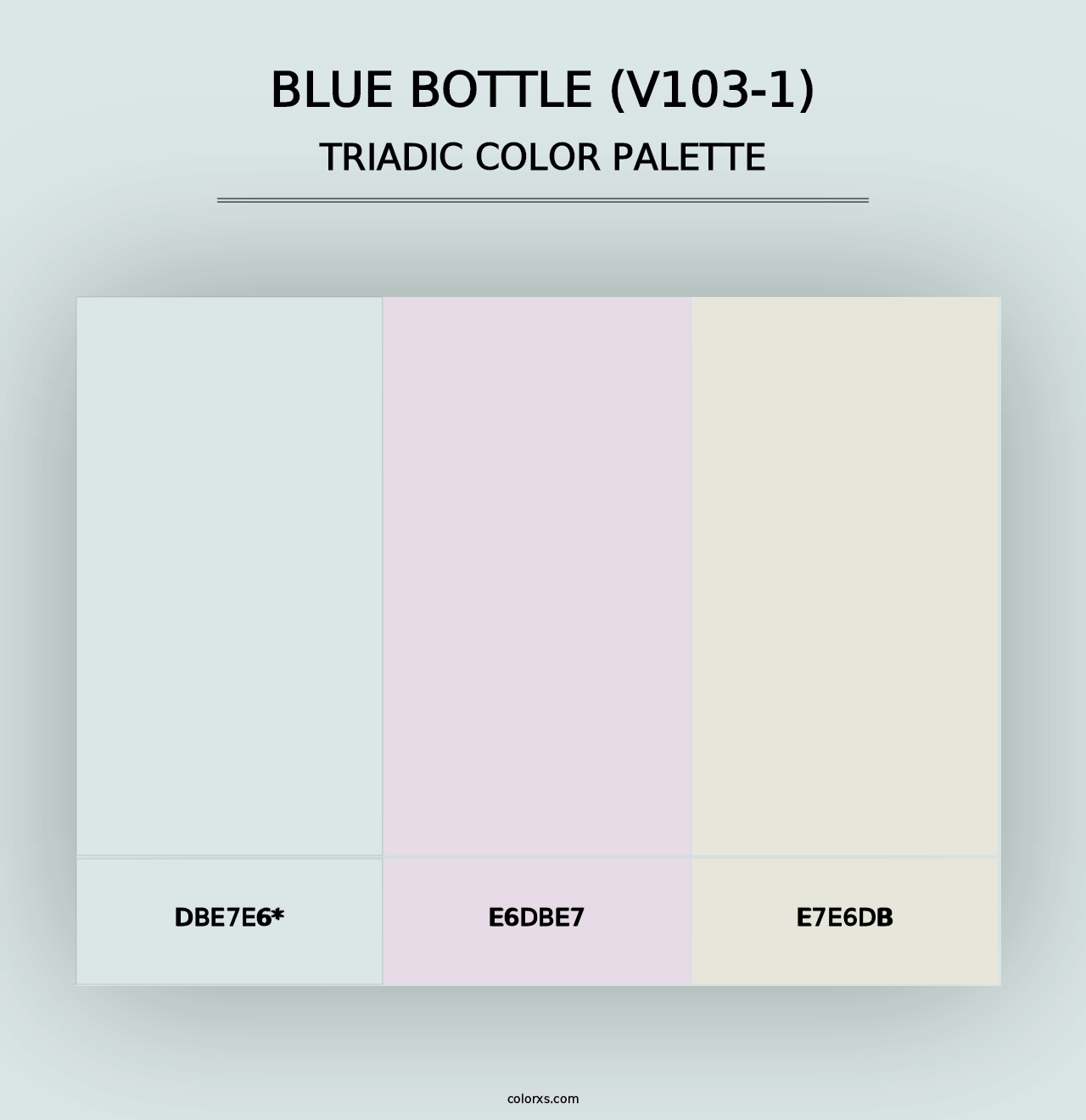 Blue Bottle (V103-1) - Triadic Color Palette