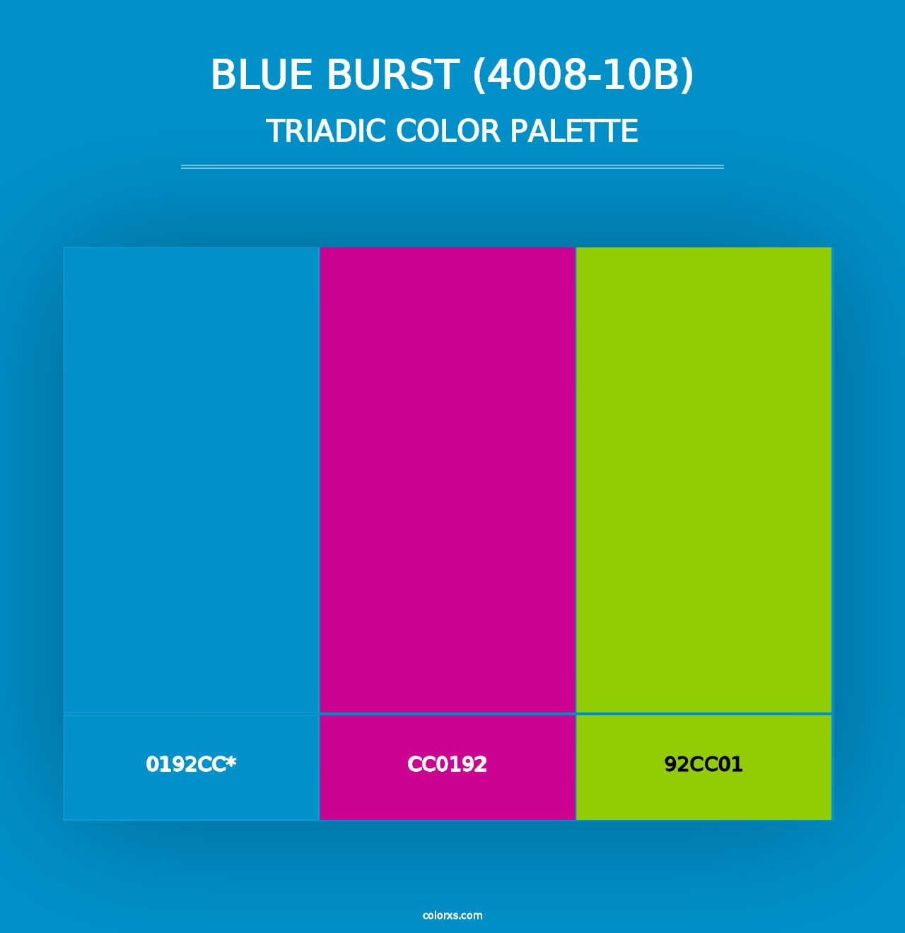 Blue Burst (4008-10B) - Triadic Color Palette