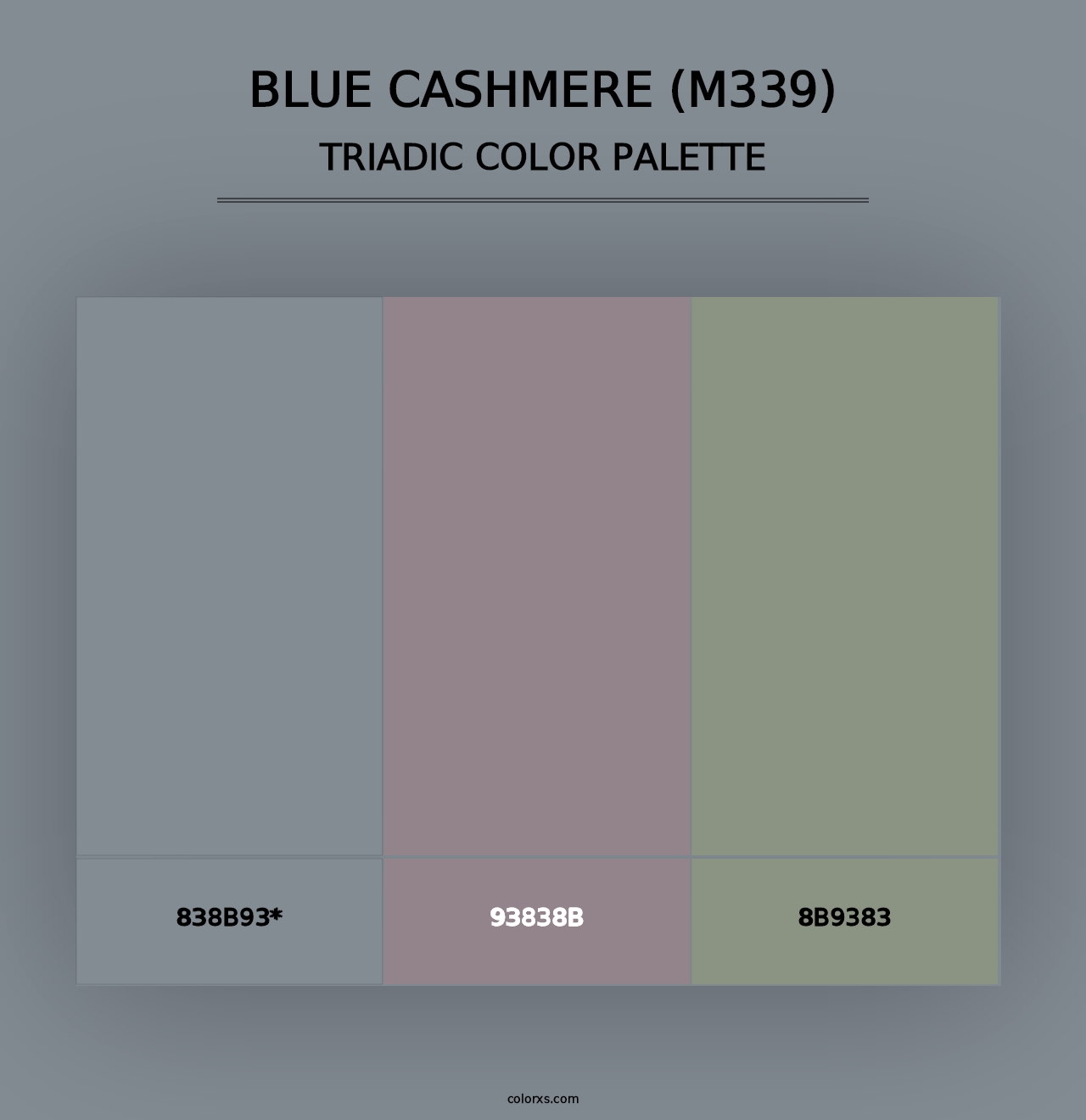 Blue Cashmere (M339) - Triadic Color Palette