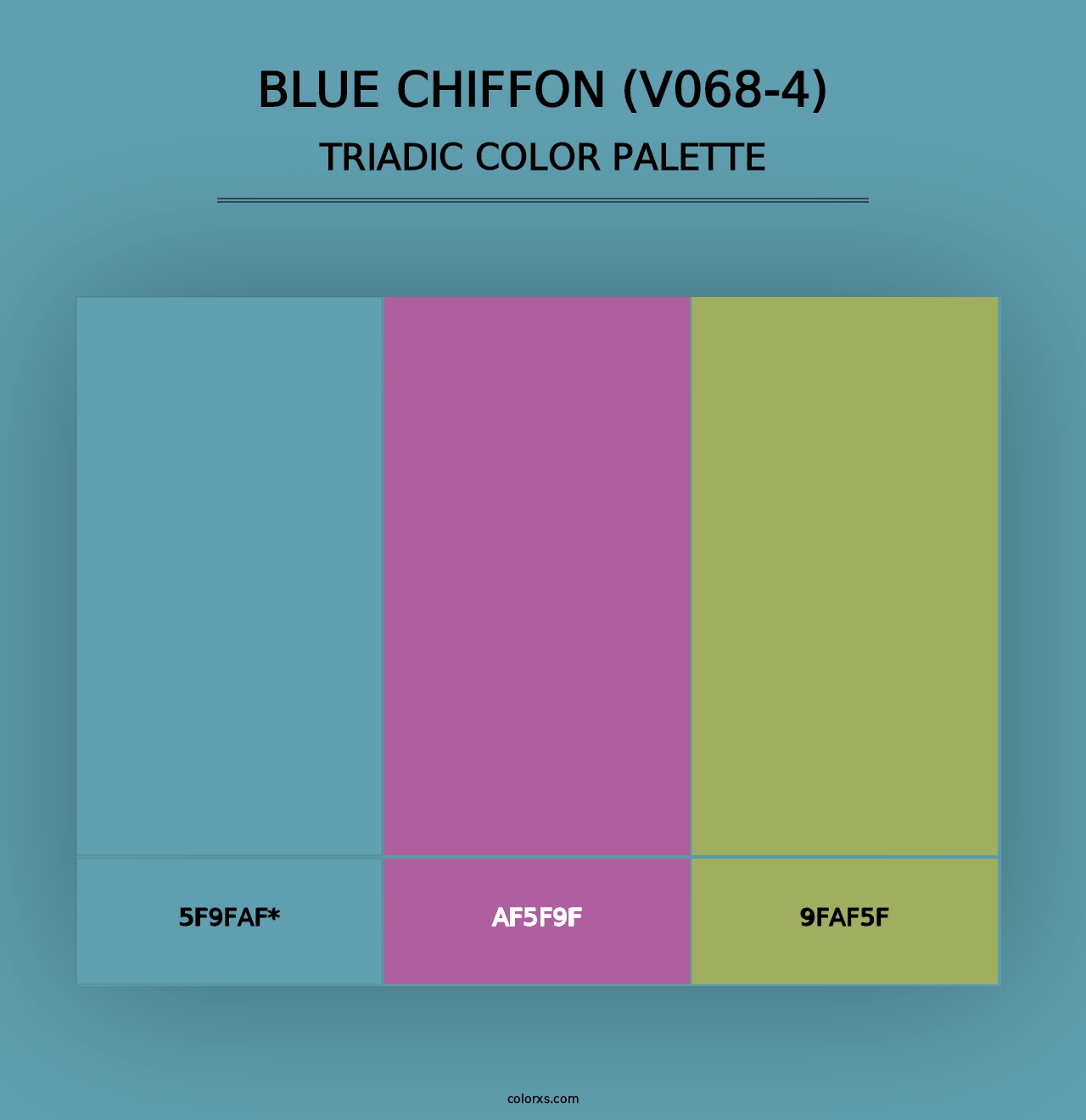 Blue Chiffon (V068-4) - Triadic Color Palette