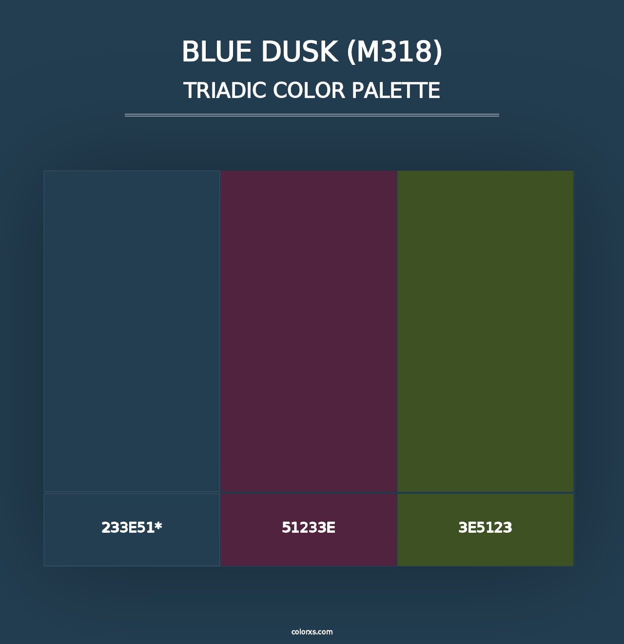 Blue Dusk (M318) - Triadic Color Palette