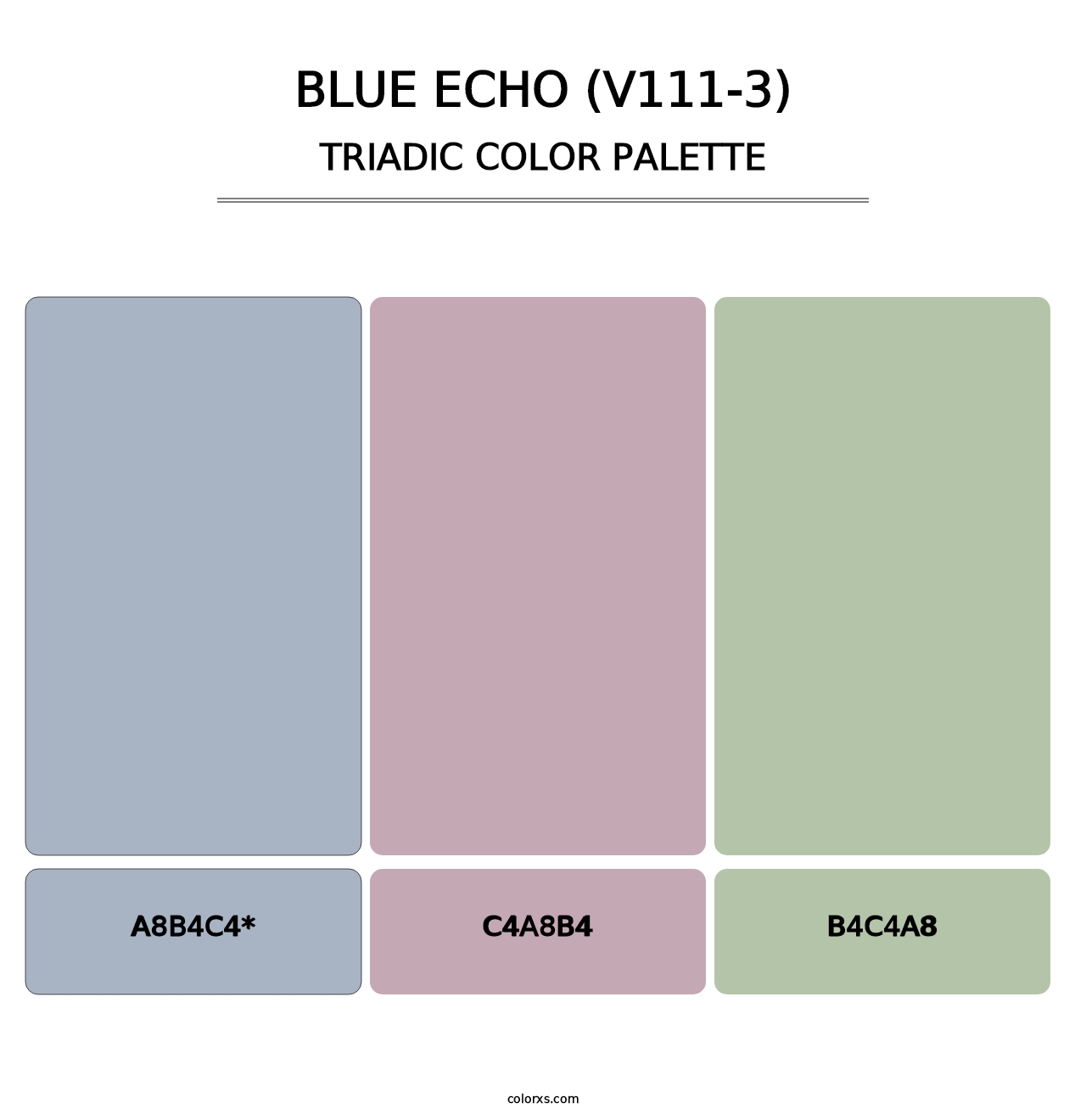 Blue Echo (V111-3) - Triadic Color Palette