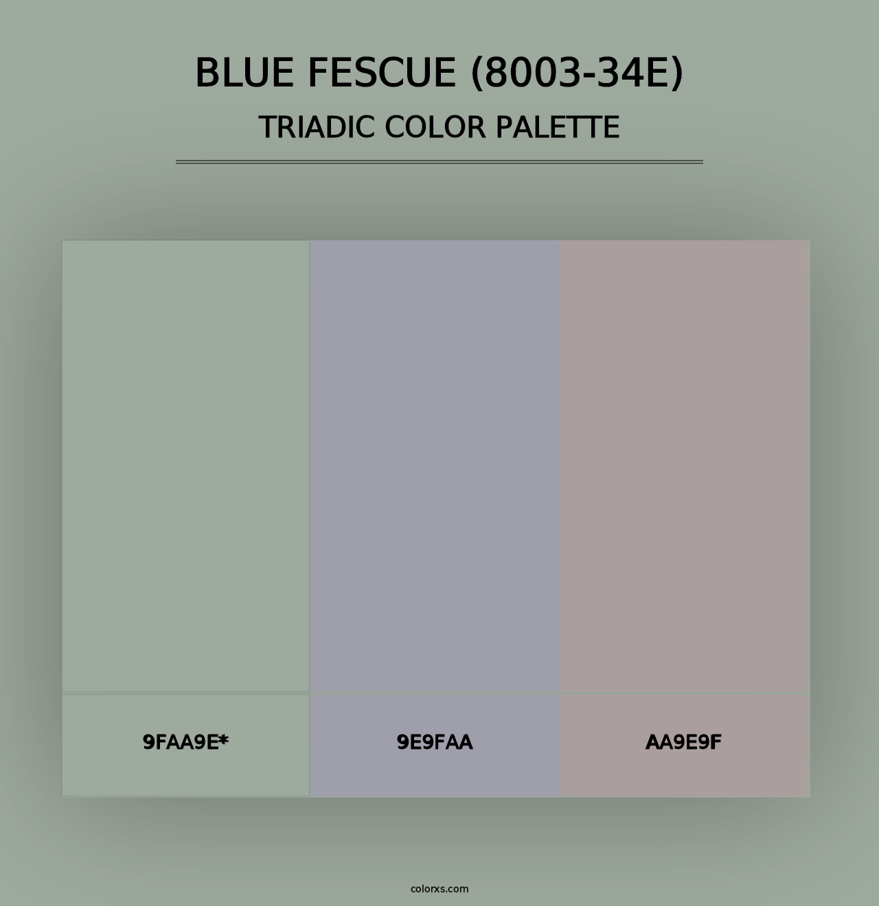 Blue Fescue (8003-34E) - Triadic Color Palette