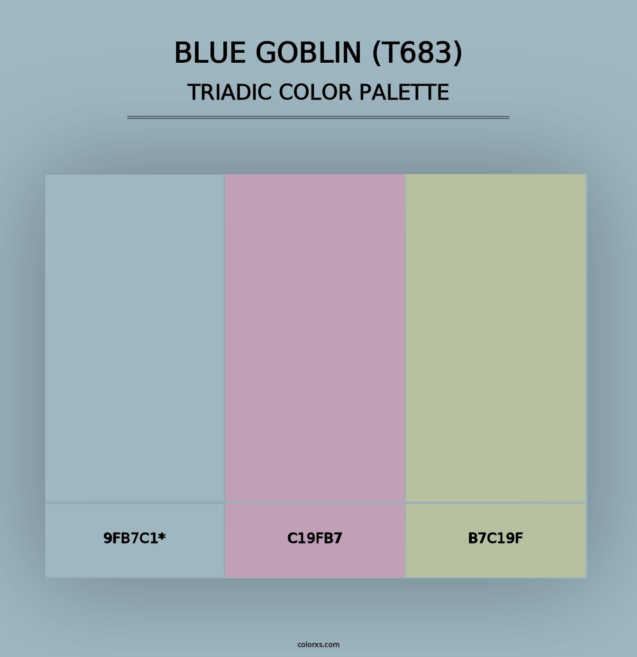 Blue Goblin (T683) - Triadic Color Palette