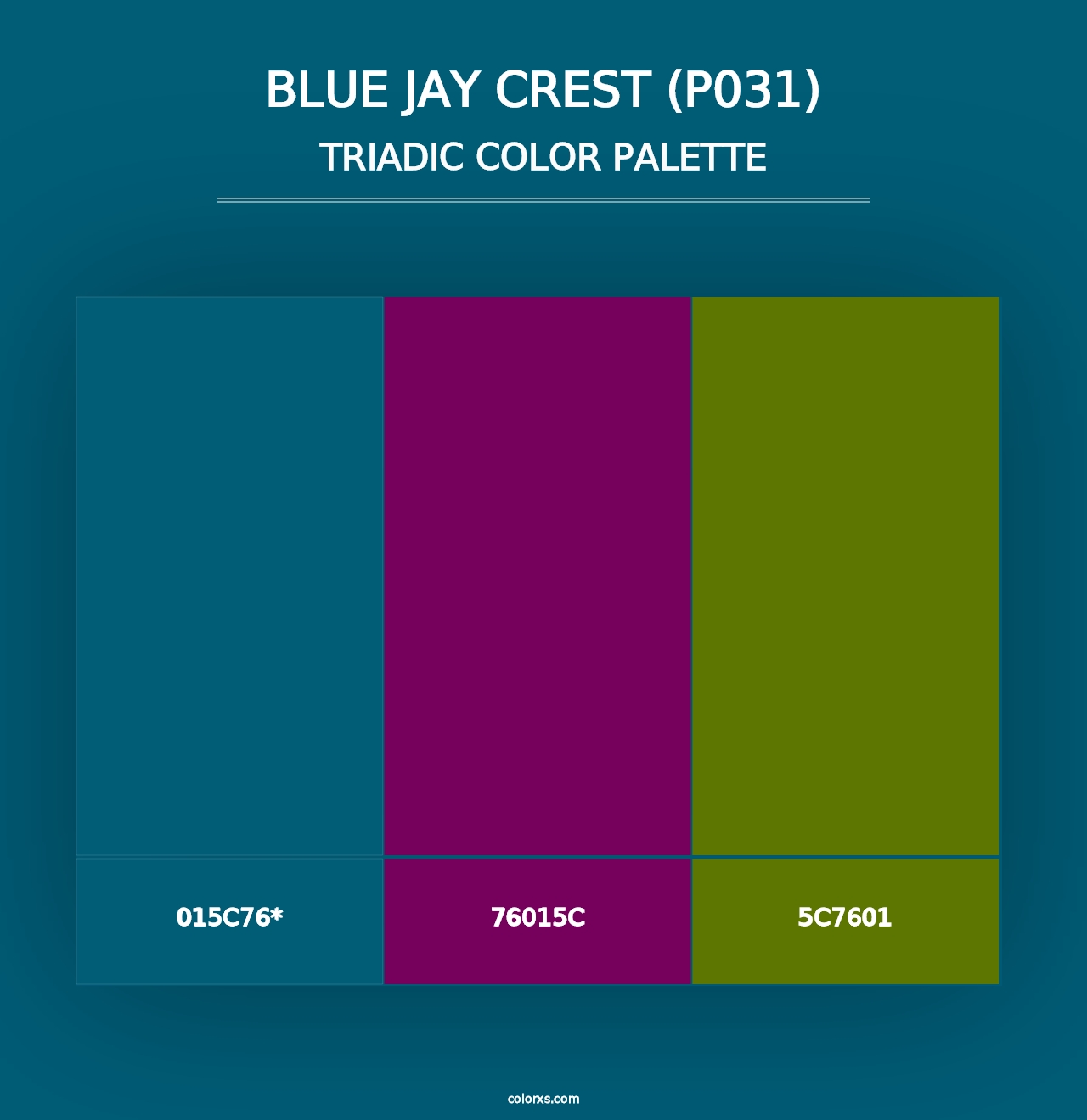 Blue Jay Crest (P031) - Triadic Color Palette