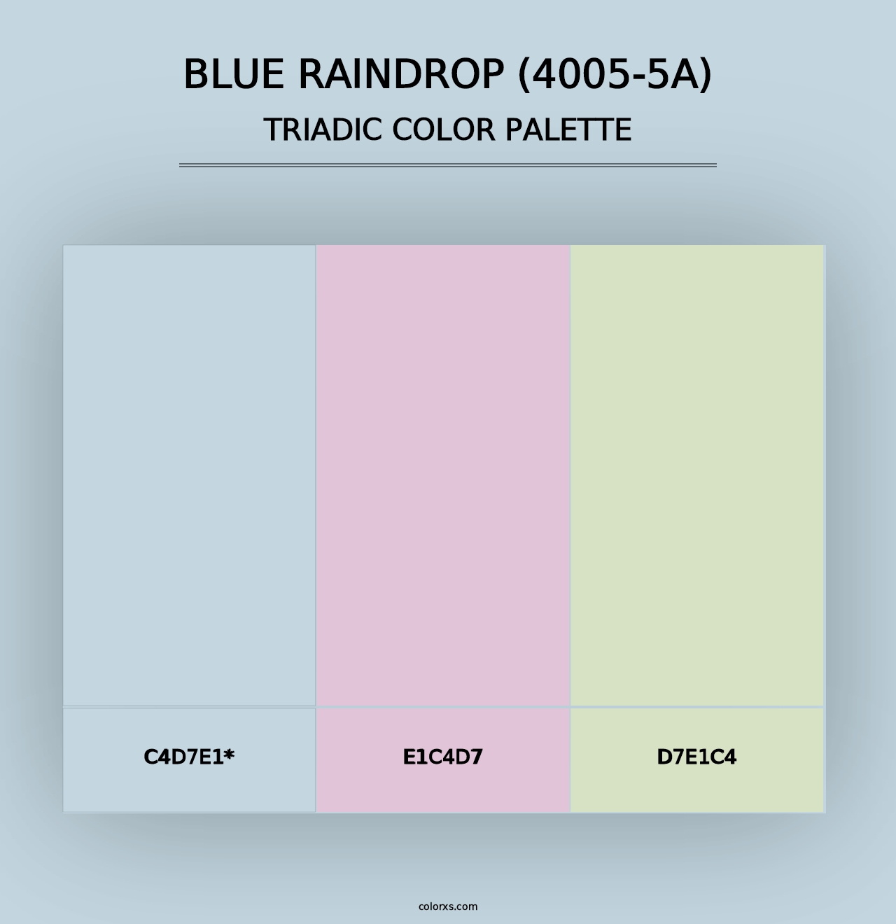 Blue Raindrop (4005-5A) - Triadic Color Palette