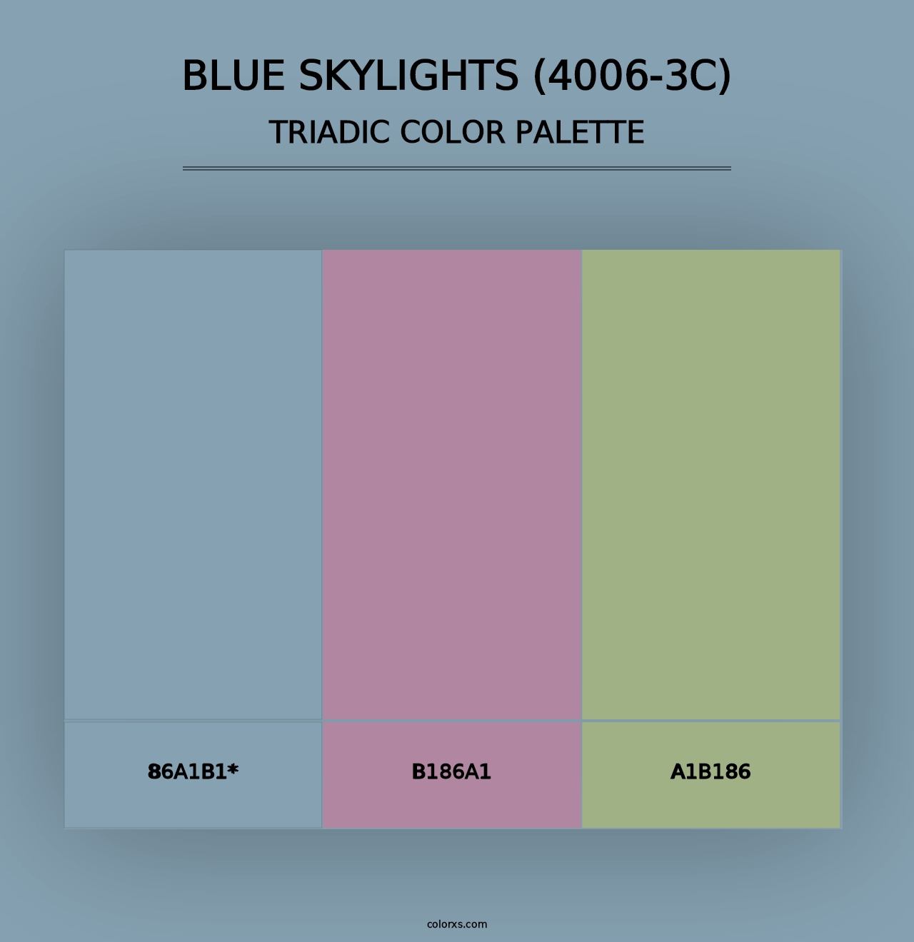 Blue Skylights (4006-3C) - Triadic Color Palette