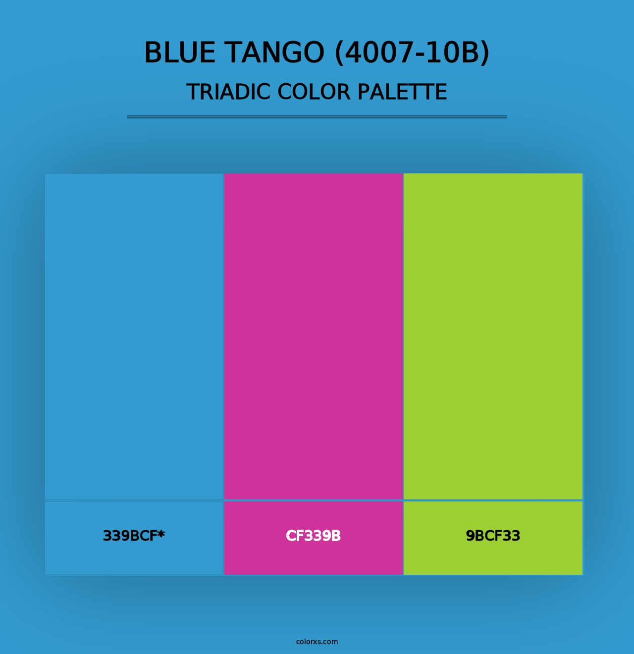 Blue Tango (4007-10B) - Triadic Color Palette