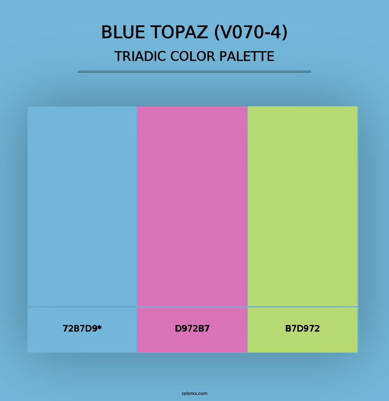 Blue Topaz (V070-4) - Triadic Color Palette