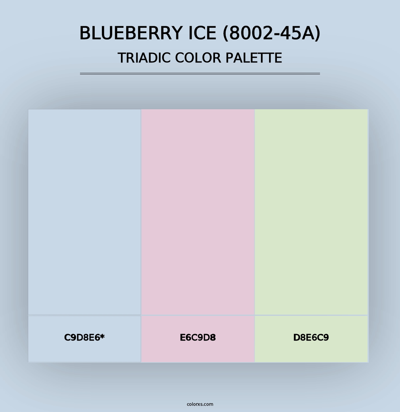 Blueberry Ice (8002-45A) - Triadic Color Palette