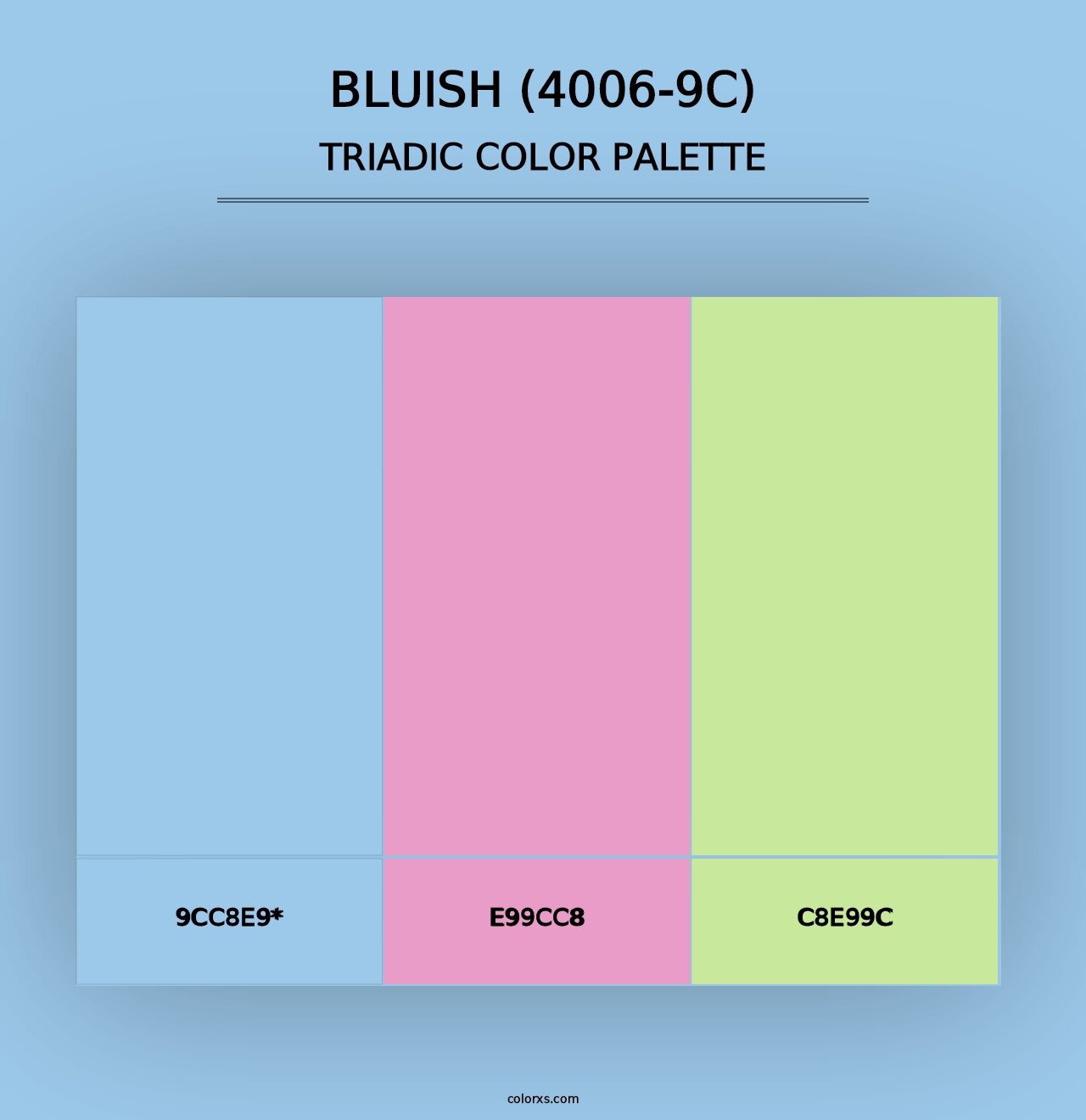 Bluish (4006-9C) - Triadic Color Palette