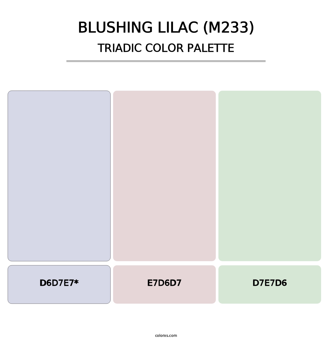 Blushing Lilac (M233) - Triadic Color Palette