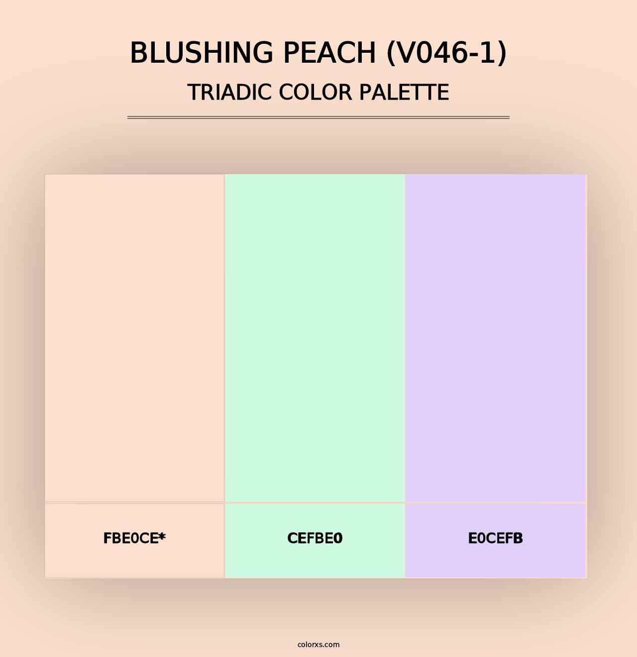 Blushing Peach (V046-1) - Triadic Color Palette