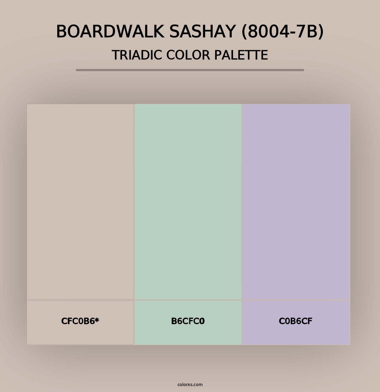 Boardwalk Sashay (8004-7B) - Triadic Color Palette