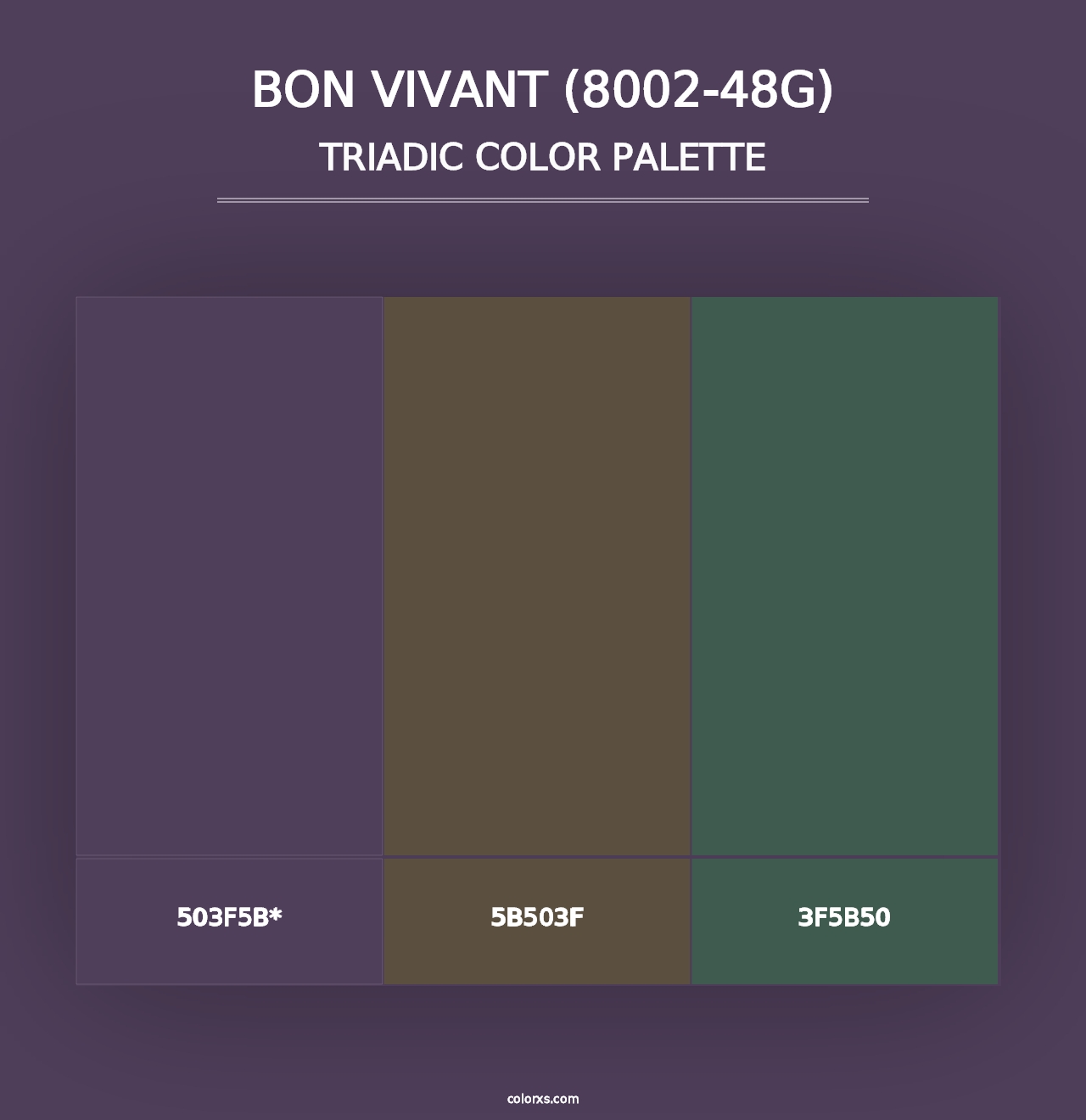 Bon Vivant (8002-48G) - Triadic Color Palette