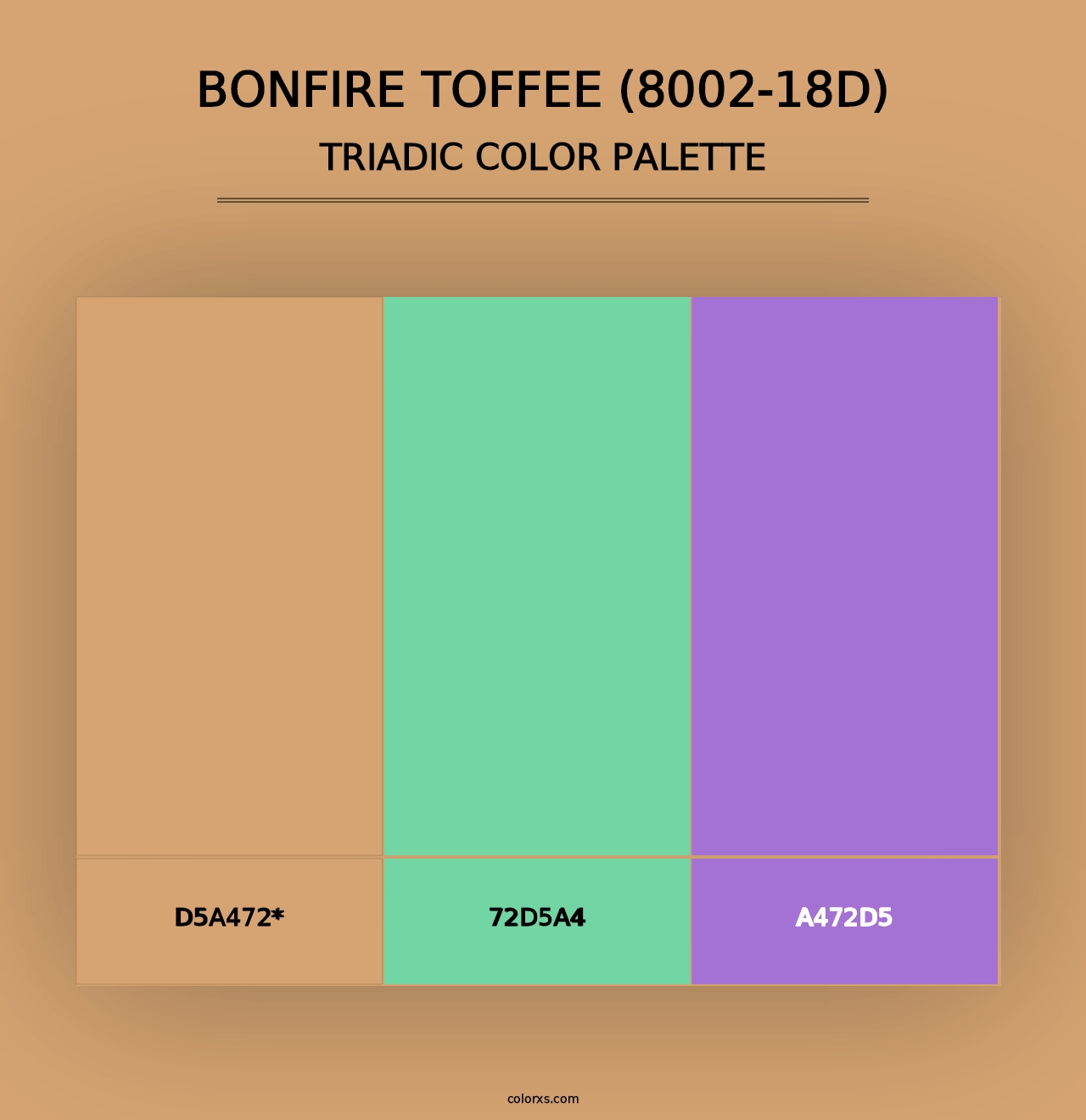 Bonfire Toffee (8002-18D) - Triadic Color Palette