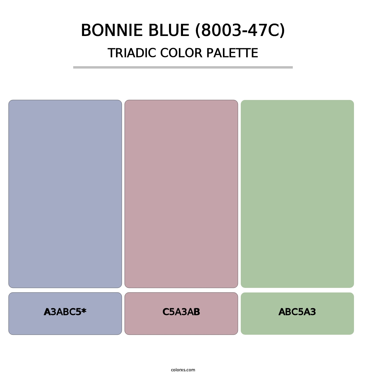 Bonnie Blue (8003-47C) - Triadic Color Palette