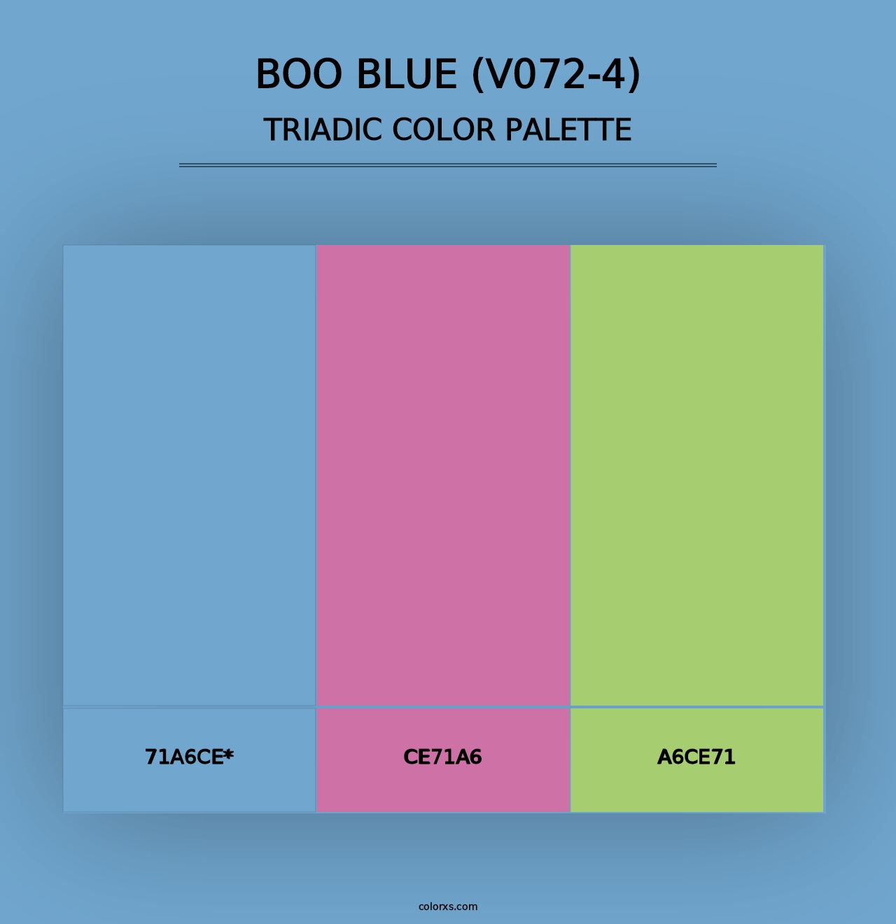 Boo Blue (V072-4) - Triadic Color Palette