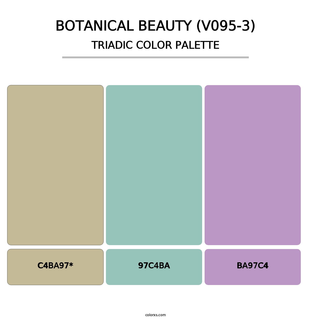 Botanical Beauty (V095-3) - Triadic Color Palette