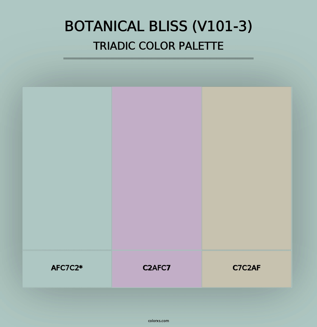 Botanical Bliss (V101-3) - Triadic Color Palette