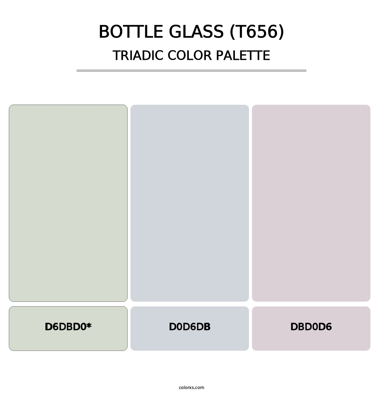 Bottle Glass (T656) - Triadic Color Palette