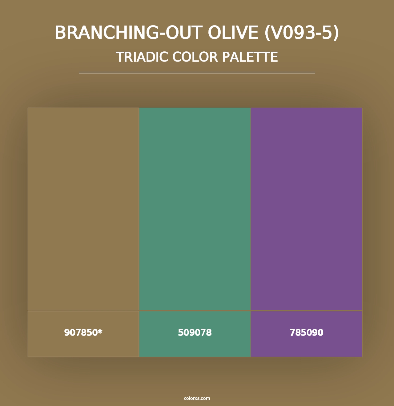 Branching-Out Olive (V093-5) - Triadic Color Palette