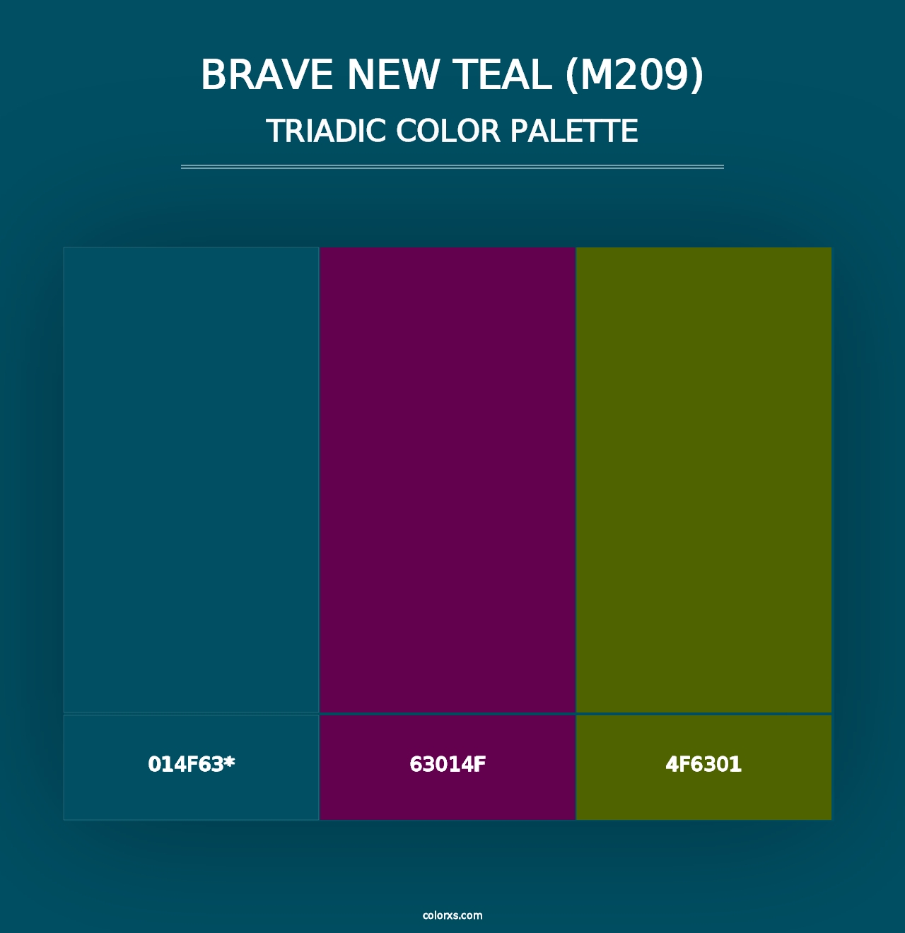 Brave New Teal (M209) - Triadic Color Palette