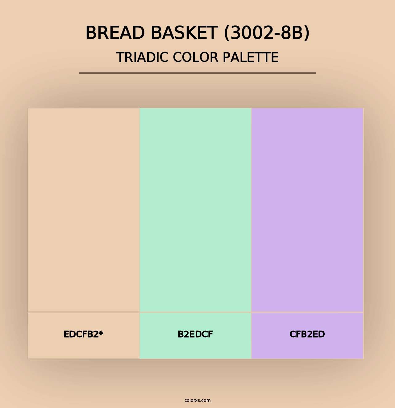 Bread Basket (3002-8B) - Triadic Color Palette