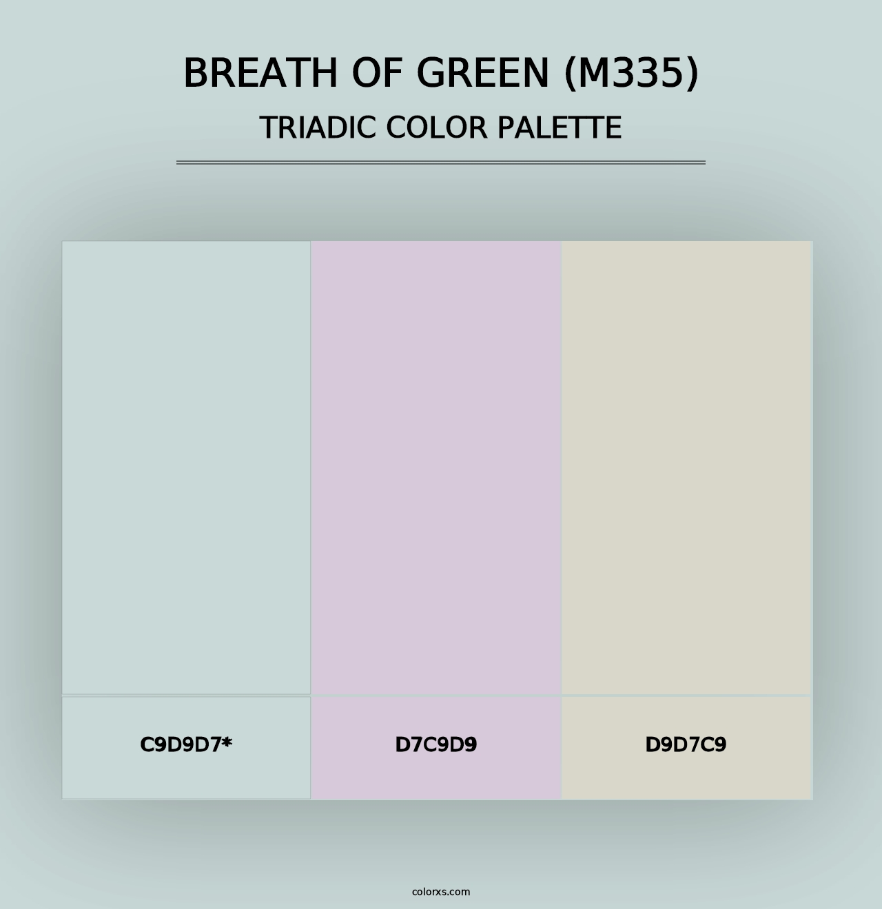 Breath of Green (M335) - Triadic Color Palette