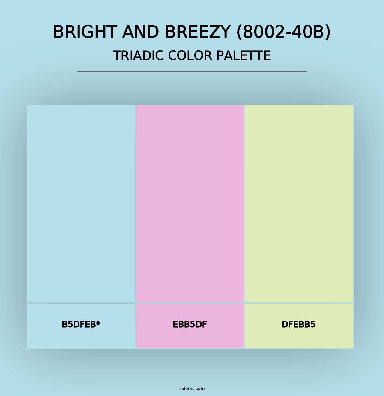 Bright and Breezy (8002-40B) - Triadic Color Palette