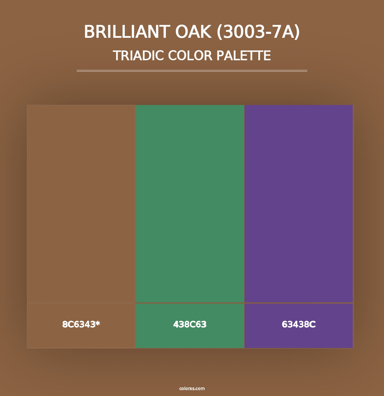 Brilliant Oak (3003-7A) - Triadic Color Palette