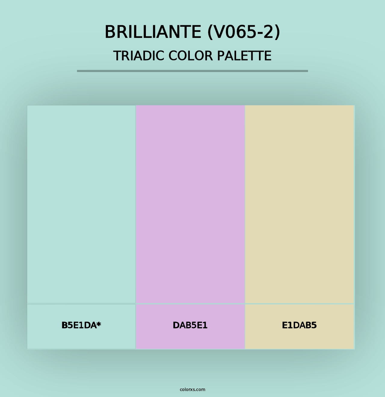 Brilliante (V065-2) - Triadic Color Palette