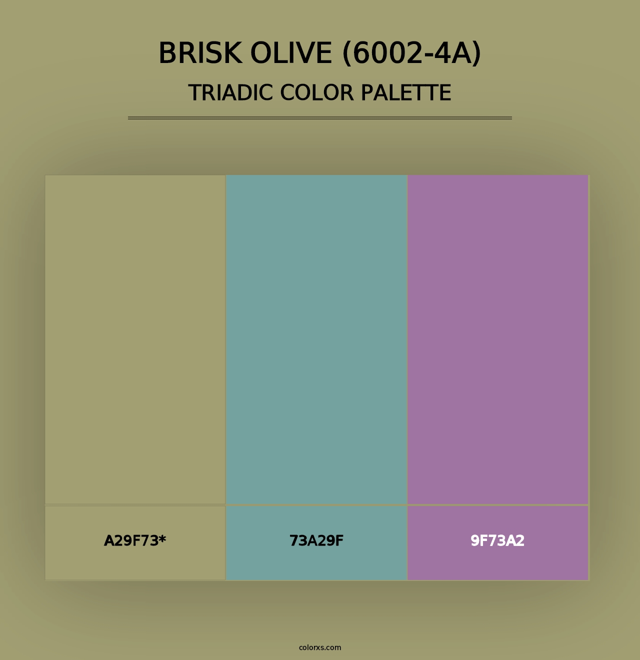 Brisk Olive (6002-4A) - Triadic Color Palette