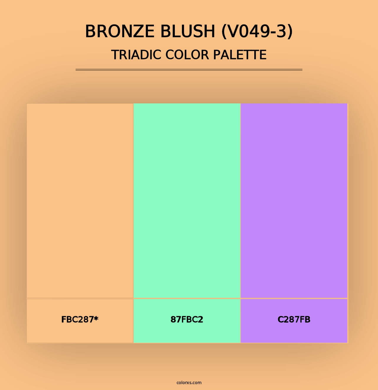 Bronze Blush (V049-3) - Triadic Color Palette