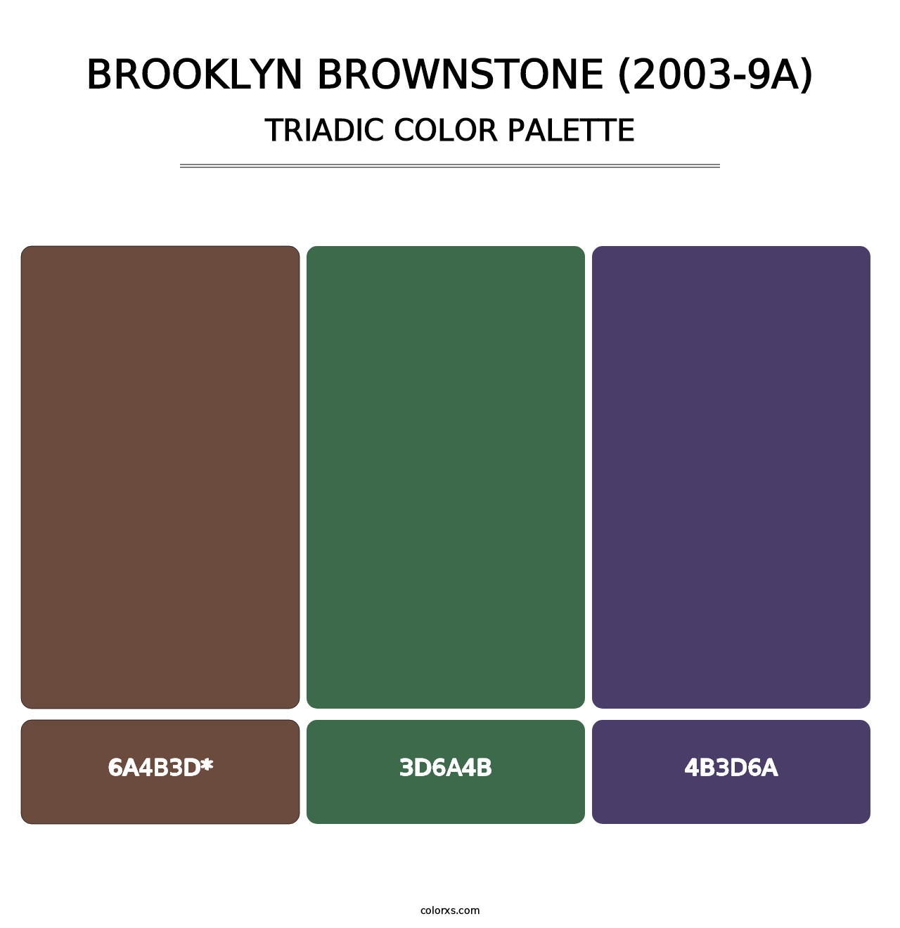 Brooklyn Brownstone (2003-9A) - Triadic Color Palette