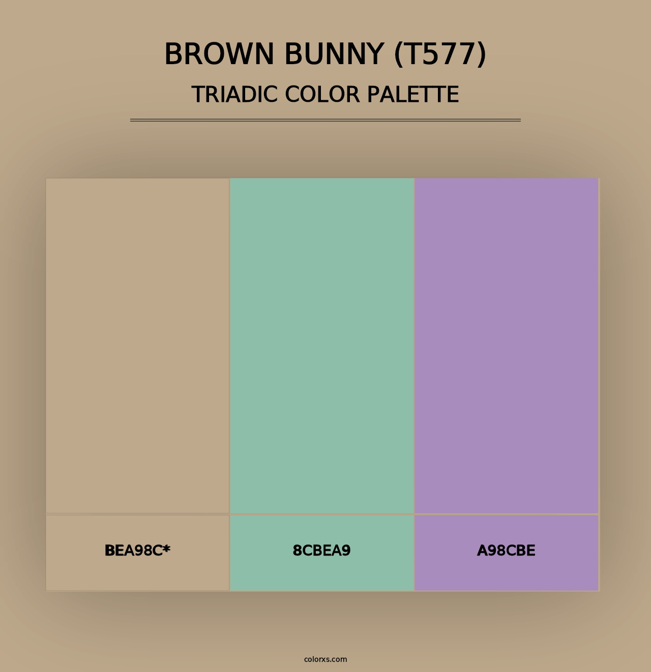 Brown Bunny (T577) - Triadic Color Palette