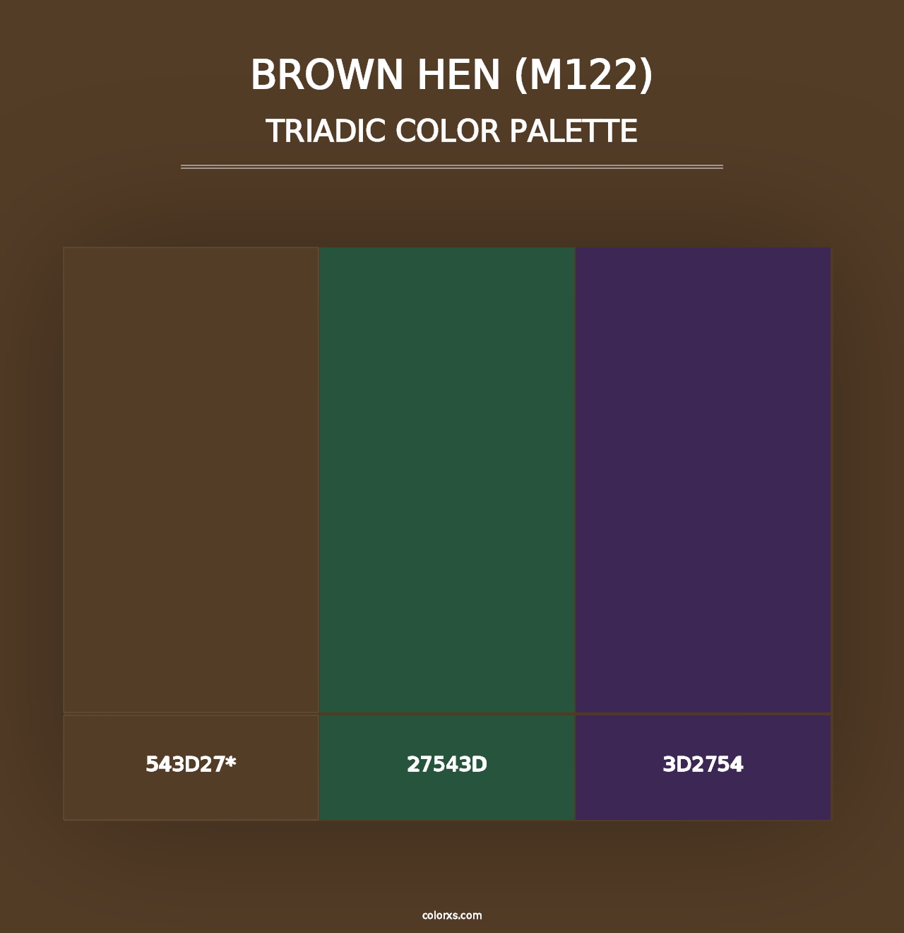 Brown Hen (M122) - Triadic Color Palette