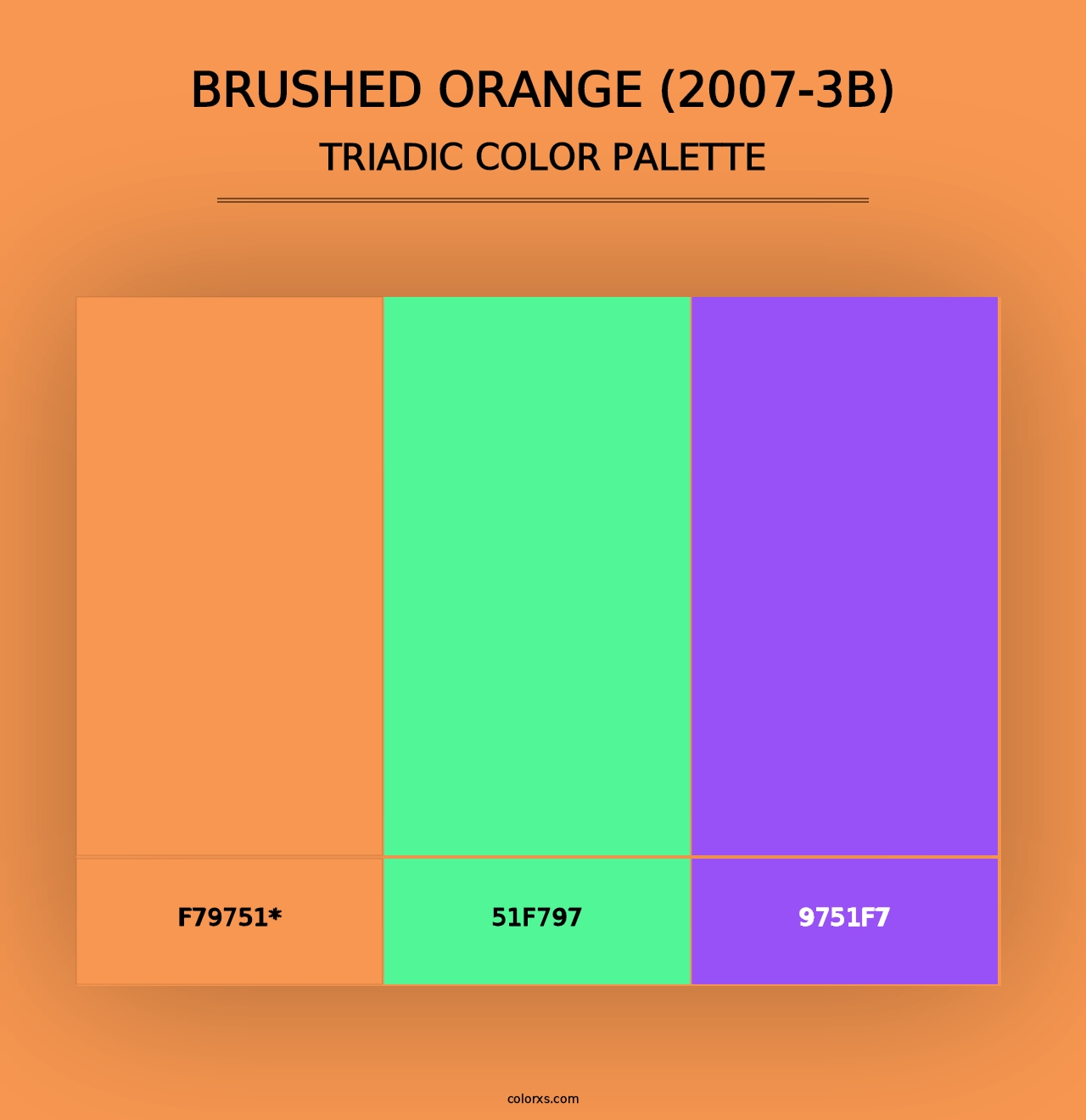 Brushed Orange (2007-3B) - Triadic Color Palette