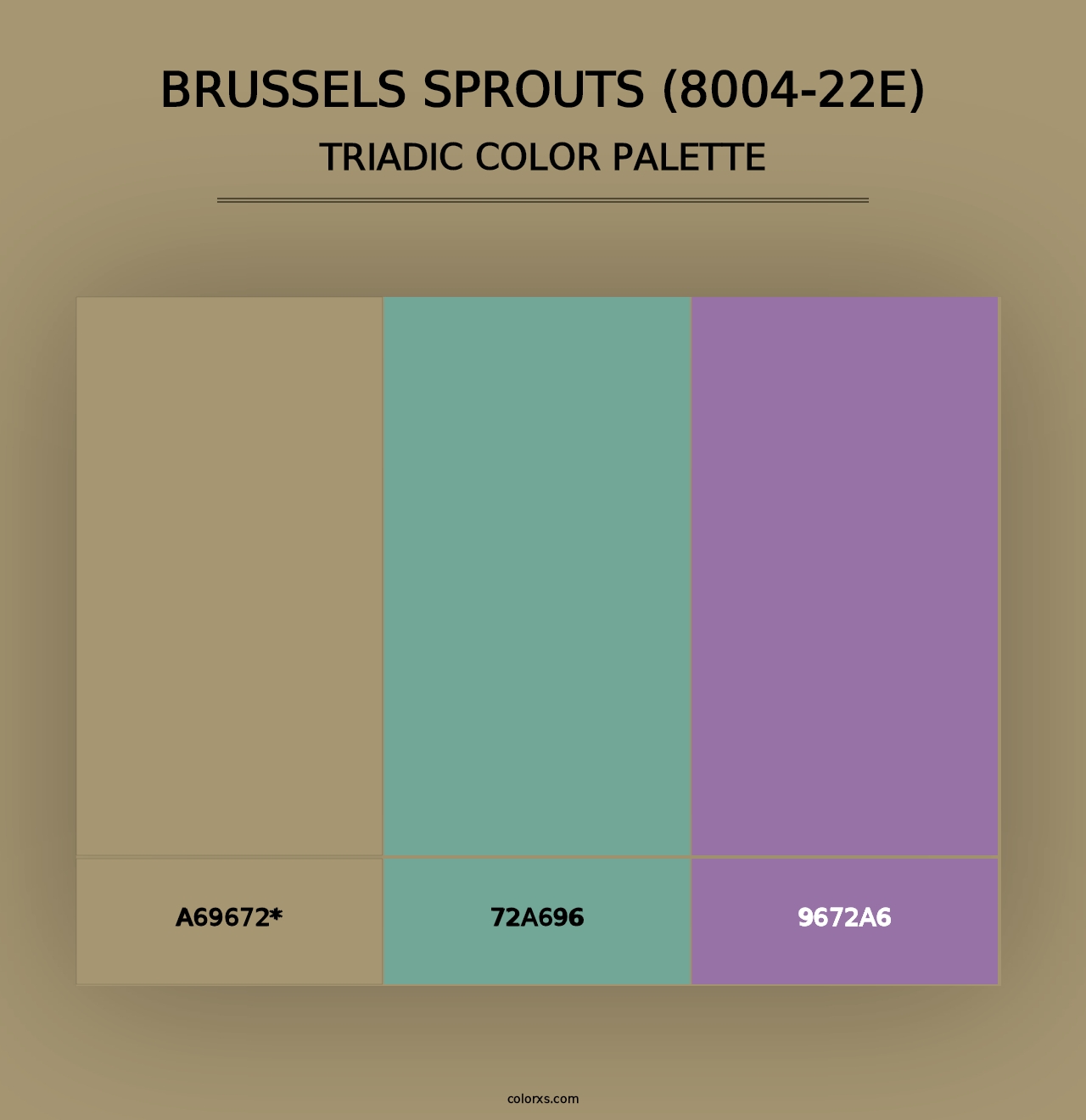 Brussels Sprouts (8004-22E) - Triadic Color Palette