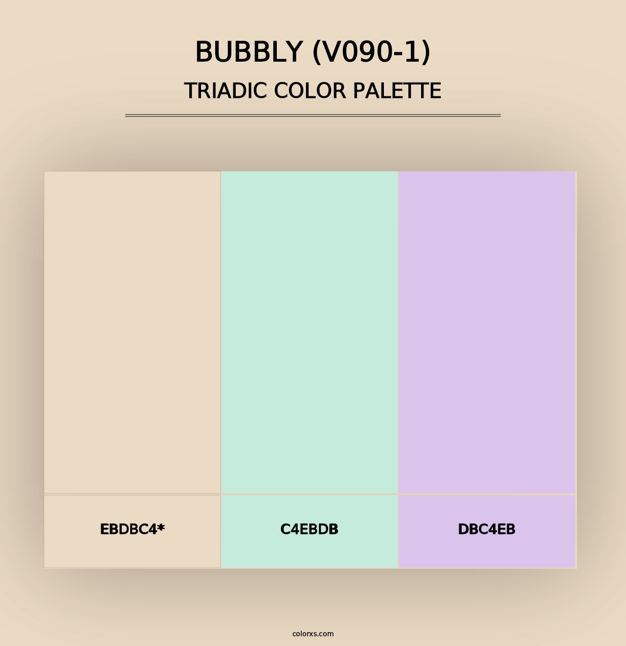 Bubbly (V090-1) - Triadic Color Palette