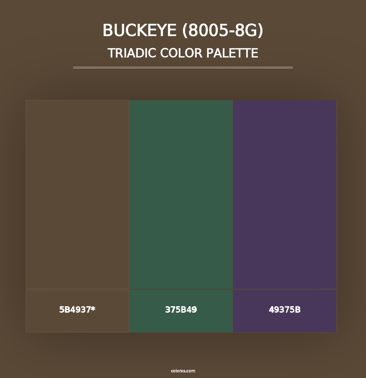 Buckeye (8005-8G) - Triadic Color Palette