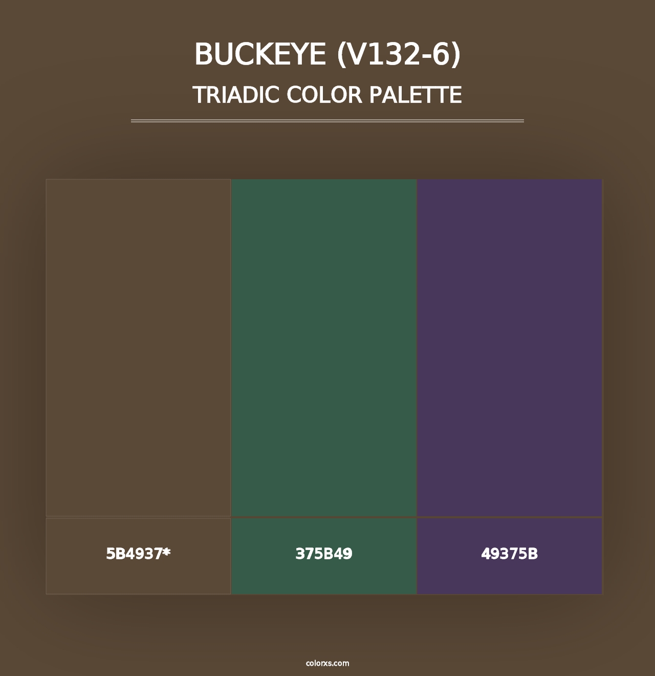 Buckeye (V132-6) - Triadic Color Palette